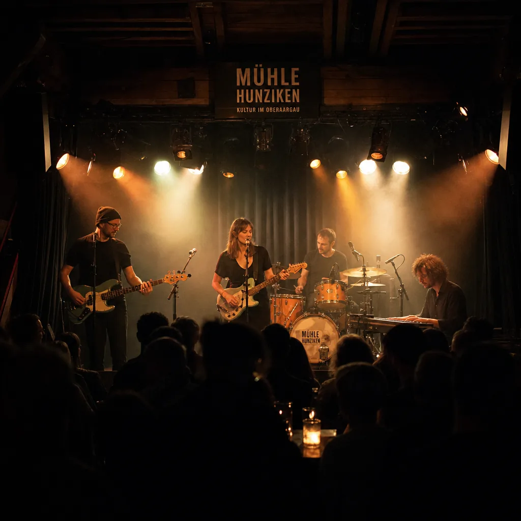 Live-Band spielt für Veranstaltung in Schweizer Club